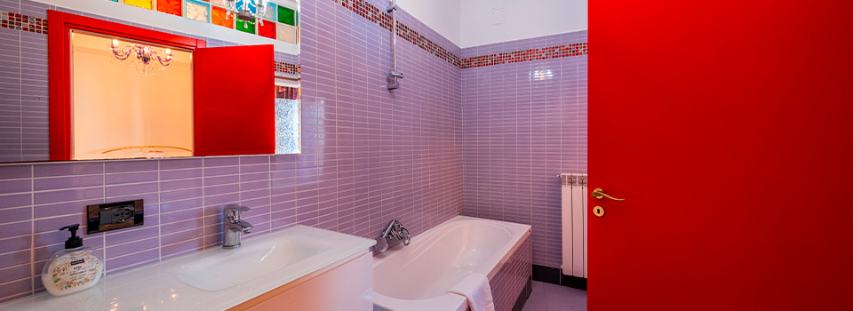 Bagno con vasca del Bed & Breakfast